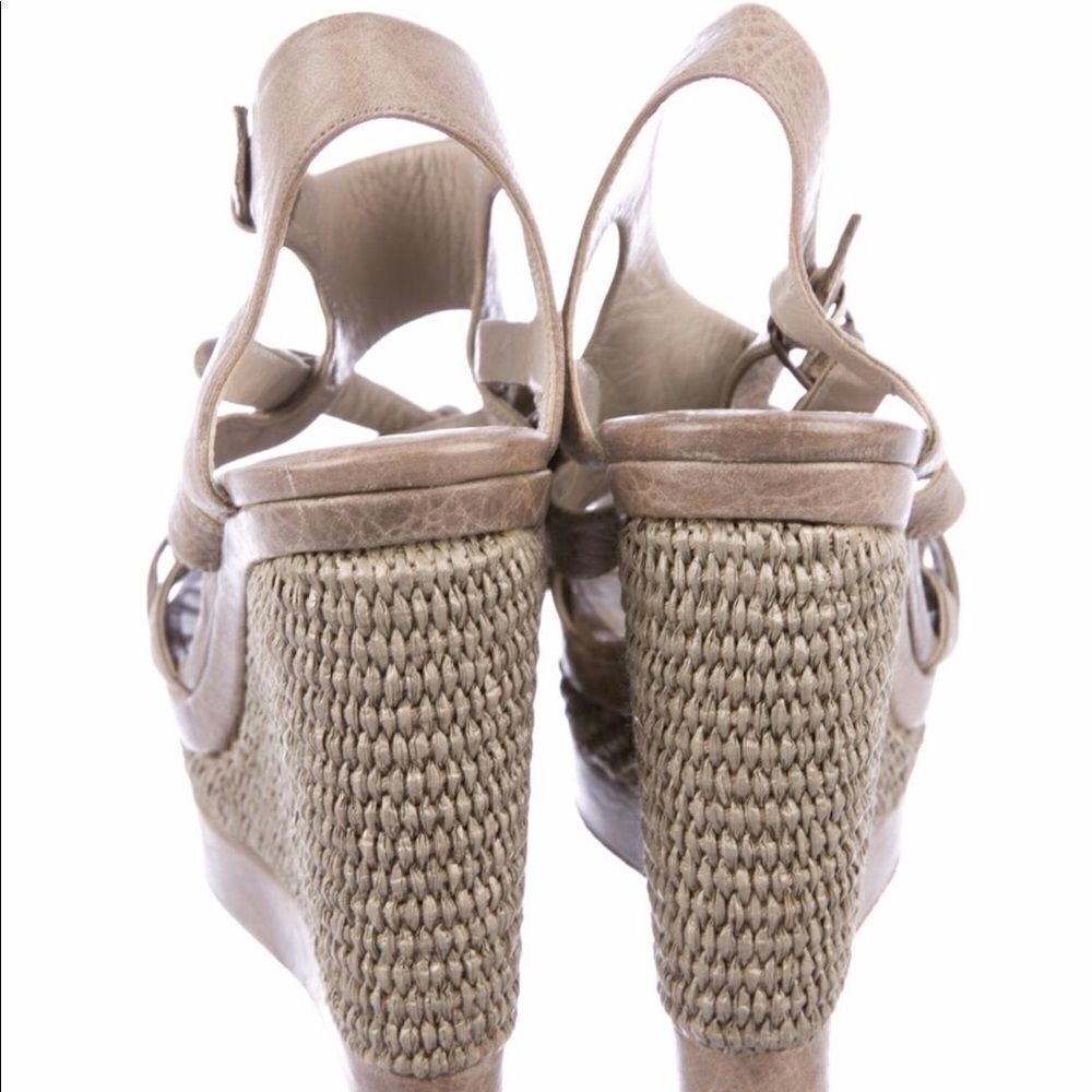 Balancing a Leather Wedge Sandal - Picture 4 of 6